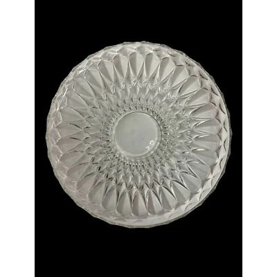 Vintage Pressed Glass Cake Plate Sunburst Design 11 Inch - Image 1 of 4