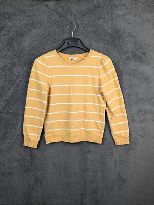 Next Ladies casual jumper size 6 yellow mix striped long sleeve - Image 1 of 4