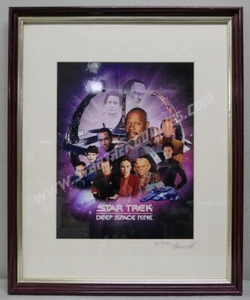 Star Trek: Deep Space Nine 2012 CBS PRINT of Crew & Ships Framed/Glass #68/299! - Picture 1 of 4