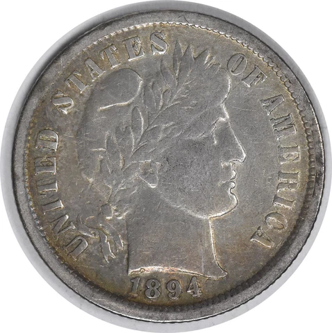 1894 Barber Silver Dime VF Uncertified #225 Cover