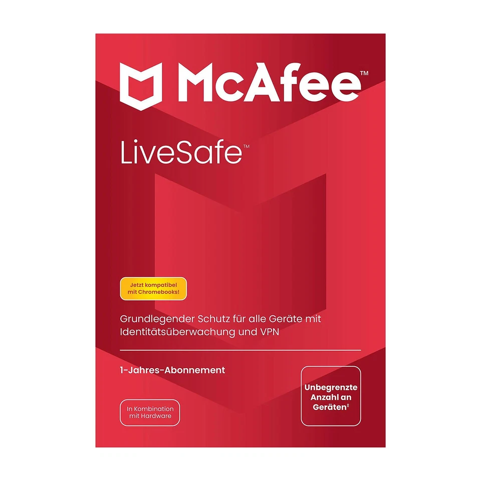 McAfee LiveSafe beliebig viele Geräte - 1 Jahr