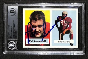 Pat Summerall Chicago Cardinals 1994 Topps Archives 1957 #14 Signed Card BECKETT - Picture 1 of 3
