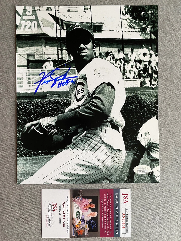 CHICAGO CUBS FERGIE JENKINS AUTOGRAPH 8x10 ACTION PHOTO- JSA AN23454 - Image 1 of 1