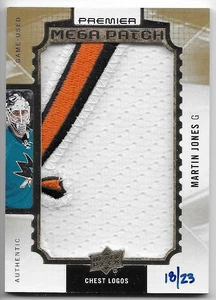 16/17 UPPER DECK PREMIER MEGA PATCH CHEST LOGOS #PMPMJ Martin Jones #18/23 3CLR - Picture 1 of 1