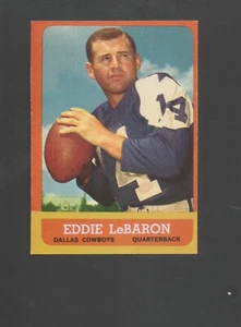 1963 Topps Football Card #73 Eddie LeBaron-Dallas Cowboys Near Mint Card - Picture 1 of 1