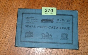 GENUINE DAIMLER M & V4 25 ILLUSTRATED SPARE PARTS CATALOGUE NO. TC63. - Picture 1 of 2