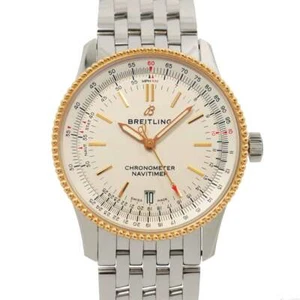BREITLING Navitimer U17325 Automatic Date Silver Dial Mens Watch 90263553 - Picture 1 of 7