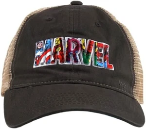 Marvel Logo Mesh Trucker's Hat Ball Cap Captain America Iron Man Spider-man Hulk - Picture 1 of 8