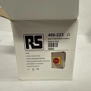 RS 466-223 63A 4 Pole Rotary Isolator - Picture 1 of 2