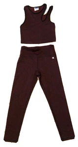 CHAMPION LIFE JACQUARD FITTED TANK & HIGH RISE TIGHT - MEDIUM - CRANBERRY TART - Picture 1 of 4