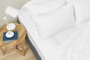 Sapphire Hotel Bed Sheet - King Flat | Bnb Supplies - Picture 1 of 1