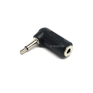 NEW 3.5mm 1/8" Stereo to Mono Male Female Jack Combine Audio Angle Elbow Adapter - Picture 1 of 1