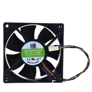 Cooling fan DA08025B12UH for YM DC12V 0.50A 80*80*25MM 4pin Double Ball Bearing - Picture 1 of 4
