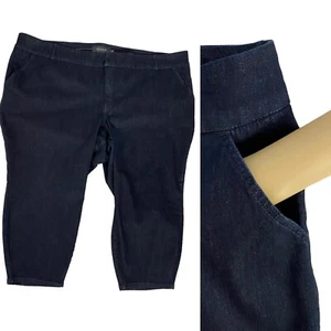 Pantalones de mezclilla para mujer Torrid talla 30S ajustados al tobillo azul lavado oscuro bolsillos - Imagen 1 de 14