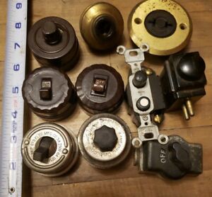 Lot of Vintage Round Toggle On-Off Switch Bakelite 