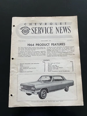 Chevrolet 1964 servicio noticias características Impala SS 409 Bel Air Chevelle Corvette FI Foto 1 de 4
