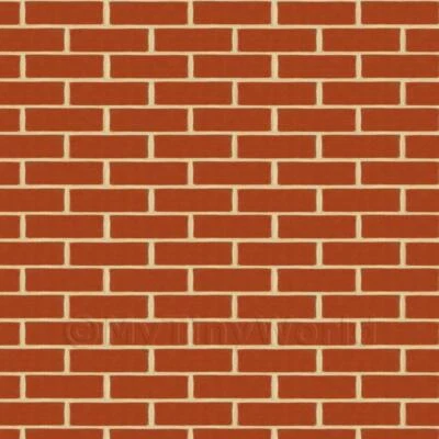 MYTINYWORLD Puppenhaus Miniatur neue dunkelrote Ziegelmuster Verkleidung