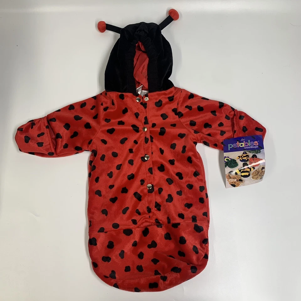 Cinturón de seguridad accesible para bebé Ladybug Lady Bug felpa cálida de una pieza Bunting 0-12 Mo Foto 1 de 4