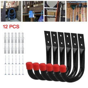 Wandhaken Garage 12er Set Wandhalter Werkstatthaken Haken Wand Gerätehaken Stahl - Bild 1 von 14