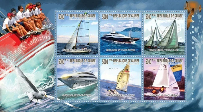 Guinea 2010 MNH - Sailing & Yachting. YT 4870-4875, Mi 7487-7492 — 第 1/1 张图片