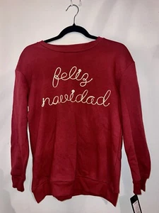 NWT Girl’s Art Class Feliz Navidad Holiday Sweater Large Christmas Gift Festive - Picture 1 of 3