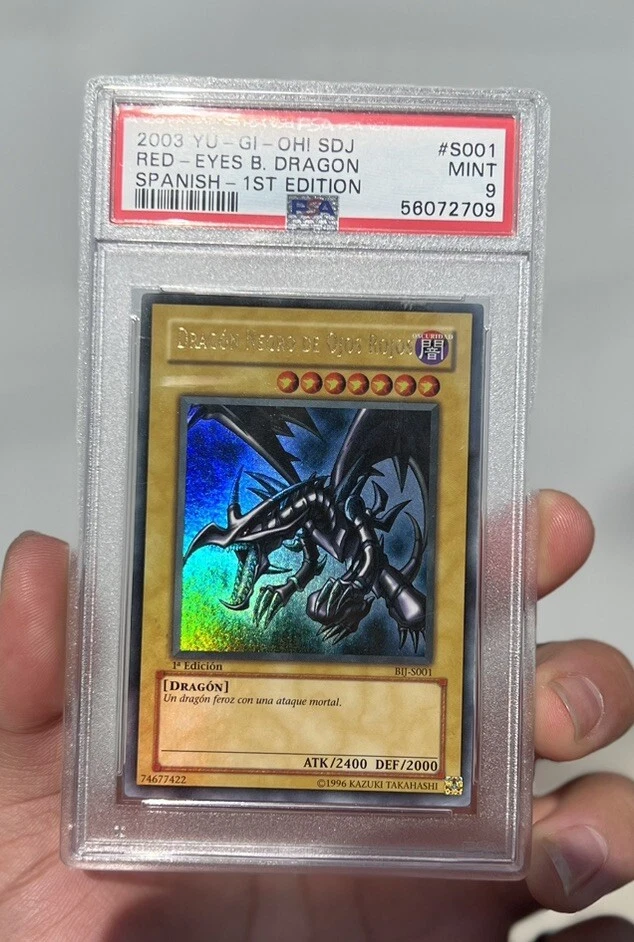 Red-Eyes B. Dragon 1st Ed BIJ-S001 SDJ-001 Spanish Yugioh PSA 9 - MINT US SELLER - Image 1 of 3