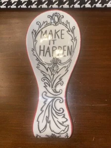 Anthropologie Spoon Rest MOLLY HATCH Make It Happen SKETCHED STORY Stoneware - Picture 1 of 6