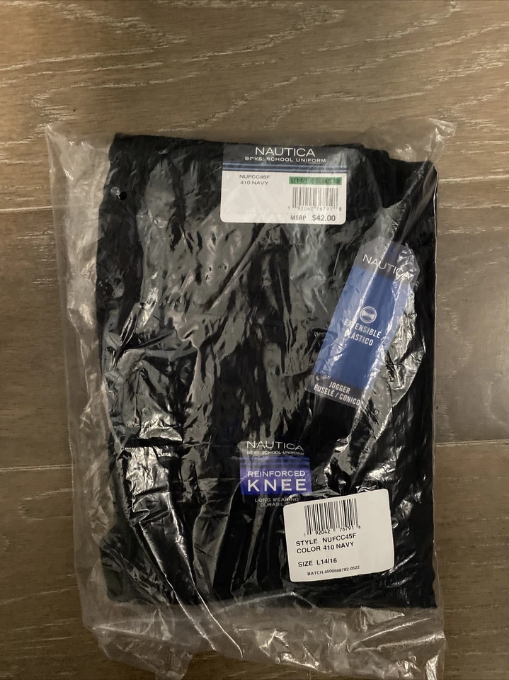 Nautica Boys' School Uniform Jogger Pant Evan Navy Size 0.0 Uc37