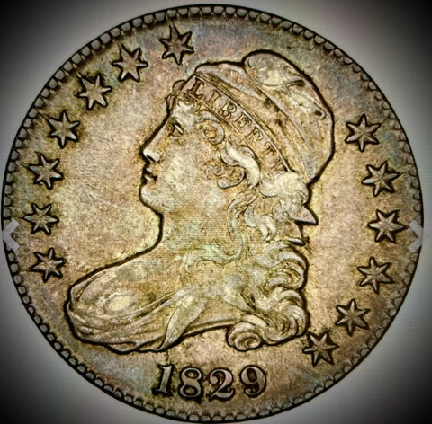 1829 50c Capped Bust Half Dollar NGC AU 55 Cover