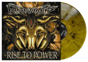 MONSTROSITY - RISE TO POWER, YELLOW OCHRE/BLACK MARBLED vinyl LP, 170/200! NEW! - Picture 1 of 3