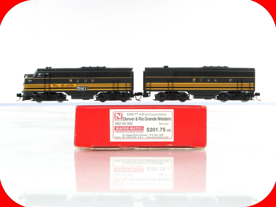 N Scale ***RIO GRANDE*** EMD FT A/B Set #541 - Micro Trains 99200082 *DCC Ready - Image 1 of 4