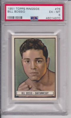 HIGH NUMBER  PSA 6 1951 Ringside  #76 BILL BOSSIO A Beauty Pittsburgh - Image 1 of 2