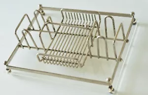 Retro Charles Hollis Jones VANITY TRAY- Chrome & Lucite MCM Hollywood Organizer - Picture 1 of 6