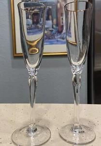 Lenox Crystal USA A Pair (2) Champagne Flutes - Picture 1 of 4