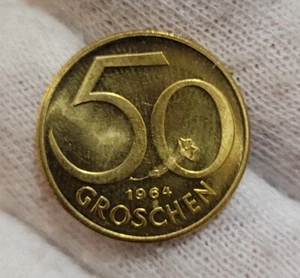 1964 Austria 50 Groschen GEM BU Prooflike (PL) FREE US SHIPPING (OE139699) - Picture 1 of 2