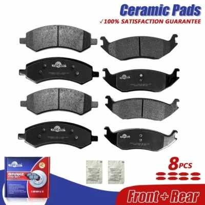 Pastillas de freno delanteras y traseras de cerámica para Dodge Ram 1500 2006-2016 2017 2018 5 orejetas Foto 1 de 4