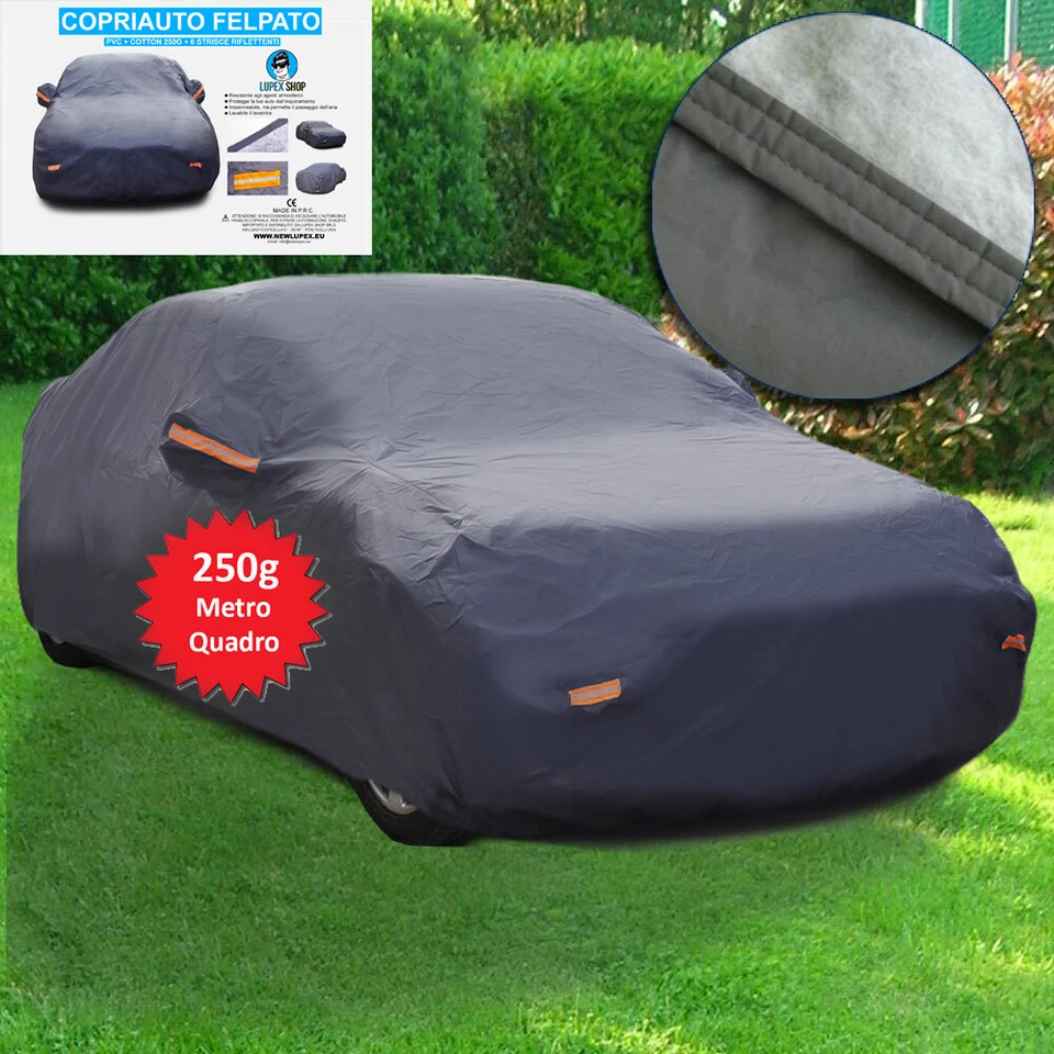 TELO COPRI AUTO COPRIAUTO FELPATO IMPERMEABILE CON BORSA XL 530x180x117cm FELPAT - Immagine 1 di 4