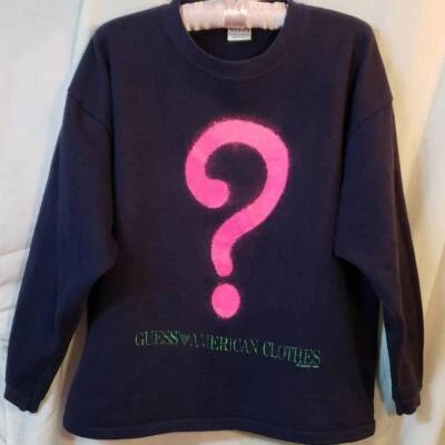 Vintage 1989 Guess sweatshirt large USA blue *rare*  (hh) - Изображение 1 из 4