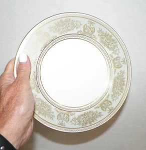 WEDGWOOD BONE CHINA GOLD COLUMBIA SAGE SALAD PLATES - SET OF EIGHT (8) 8" - Picture 1 of 7