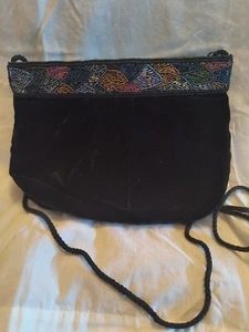 Clutch Handtasche, Samt Perlen - Bild 1 von 4