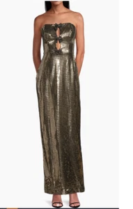 Abito Liv Foster senza spalline con paillettes impreziosito da fiocco (taglia 14) - Foto 1 di 5