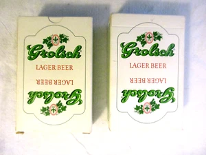 Lot of 2 Grolsch LAGER BEER Playing Card Decks ~ Open Boxes - Picture 1 of 2