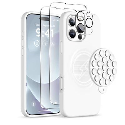 Custodia iPhone 16 Pro Max con supporto a ventosa MagSafe e protezioni - Immagine 1 di 4