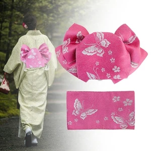 Kimono Obi Belt Soft Traditional Pre Tied Bow for Stage Performance Holiday - Picture 1 of 7