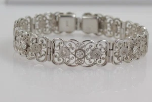 Hübsches altes Armband aus Silber 835 vintage durchbrochen - Bild 1 von 6