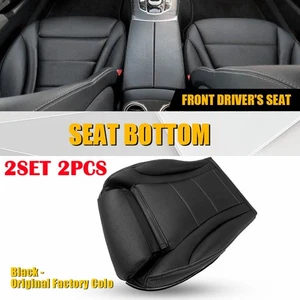 2X Cubierta de asiento de cuero para parte inferior del conductor negra Mercedes Benz C300 C250 2015-2021 - Imagen 1 de 11
