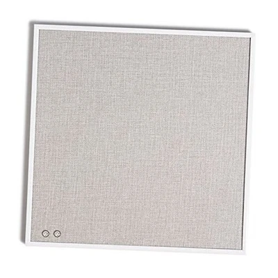  Farmhouse Linen Bulletin Board, 14" x 14" Metal Frame, 40 x 39 cm White - Image 1 of 4