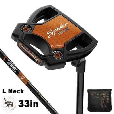 TaylorMade Spider TOUR X Crank Neck Black 33in True Path Putter L-Neck Mallet RH - Image 1 of 4