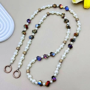 Hanging Decoration Beaded Phone Lanyard Phone Anti Loss Lanyard Wallet - Photo 1 sur 10