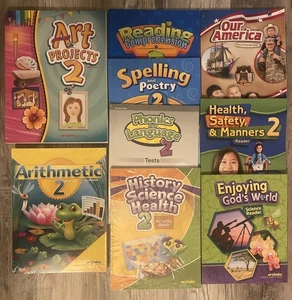 Abeka Grade 2 Child Kit Partial - 9 Books Brand New - Picture 1 of 10
